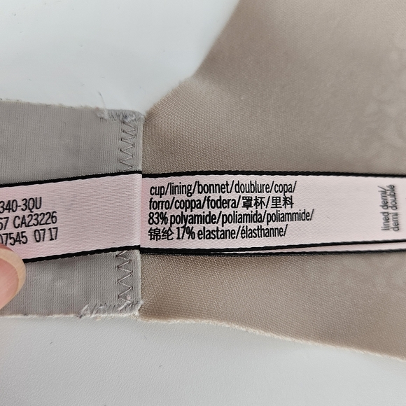 Victoria Secret Lined Demi Grey Tee Shirt Bra 34D - Picture 6 of 7